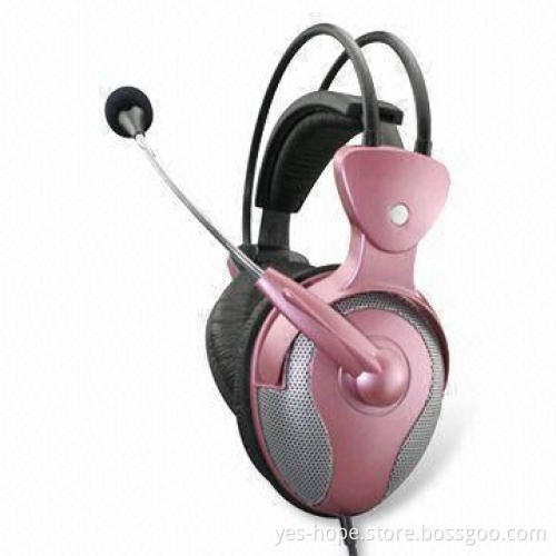 Wired Computer Headphone with 32 Ohms/2.2kΩ Impedance and 2 x 40mm Mylar Speaker